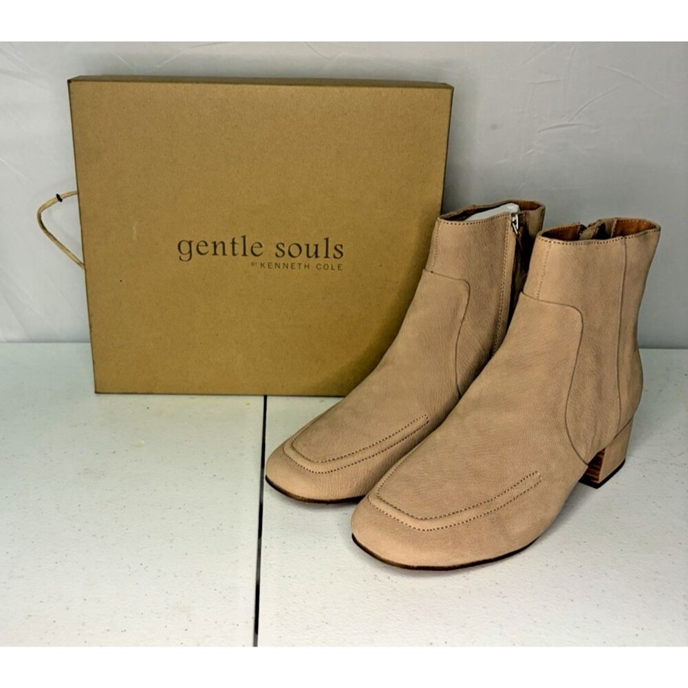 Gentle Souls by Kenneth Cole Ella Apron Bootie Women’s Size 10 M Mushroom New